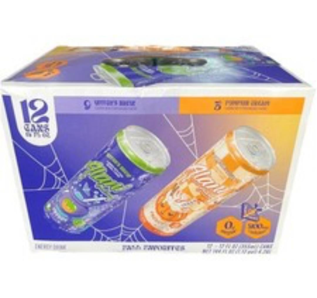 Sugar Free Energy Drink Variety Pack, Brew & Pumpkin Cream, 12 Pack, 12 fl oz