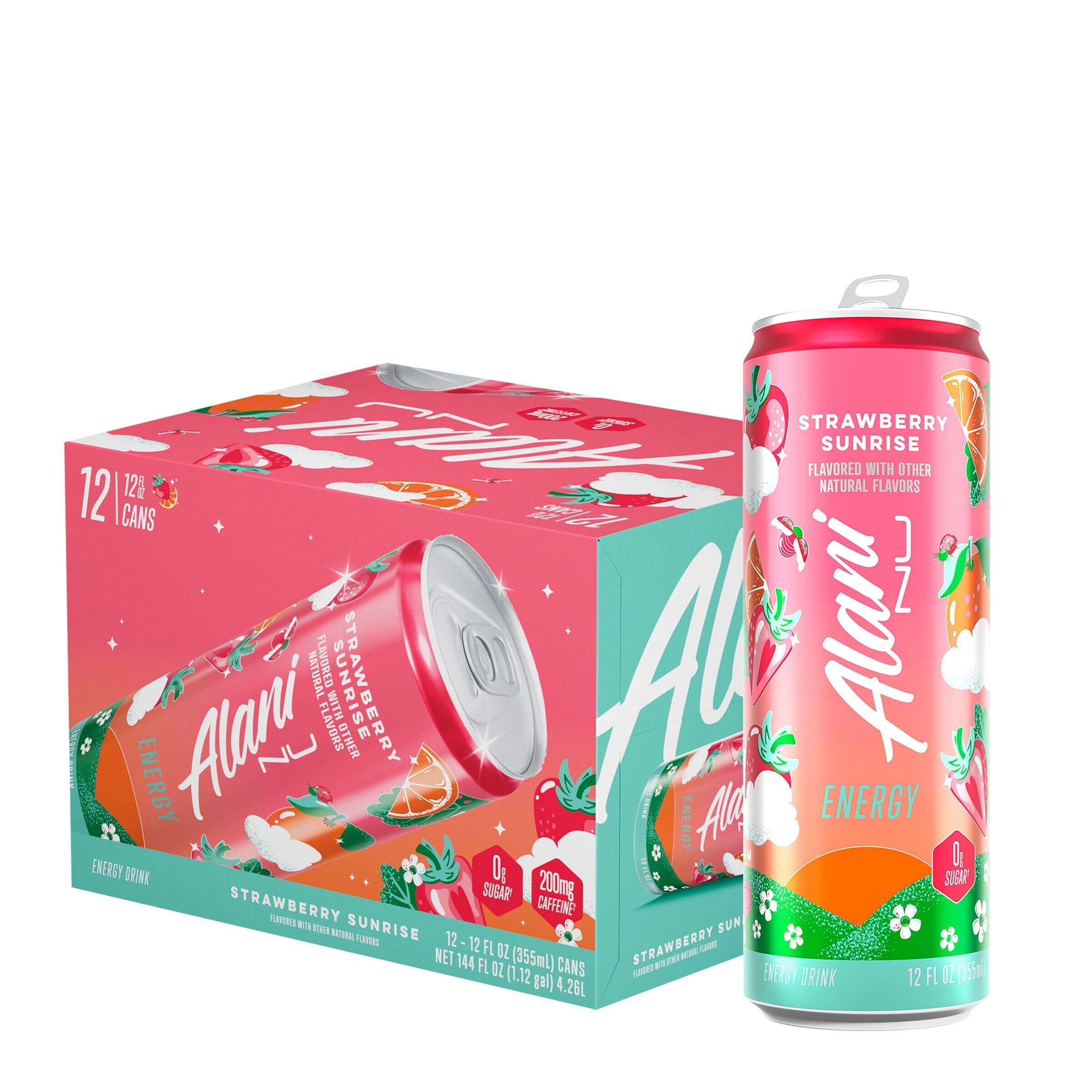 Energy Drink Strawberry Sunrise 12 oz 12 Pack