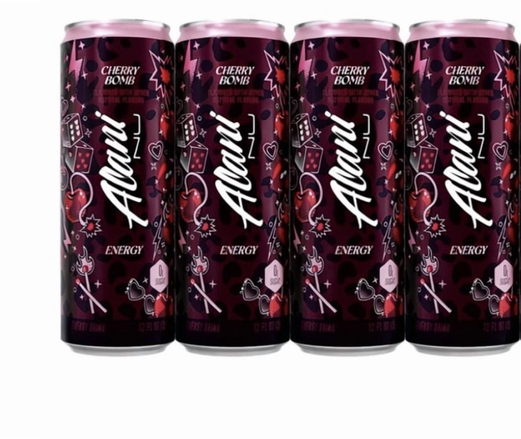 CHERRY BOMB, ENERGY DRINK, SUGAR FREE, LOW CALORIE, 12 fl oz. CANS, 4 pack