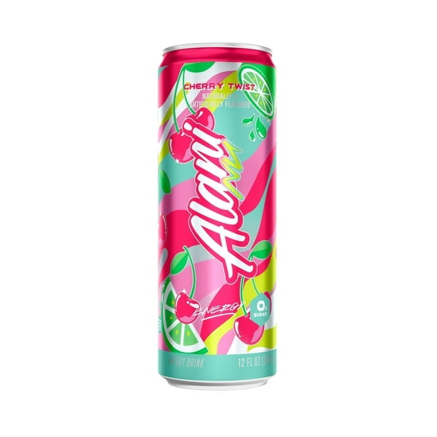 Sugar Free Energy Drink, Cherry Twist, 12 fl oz, Can, 200mg Caffeine-3Pack