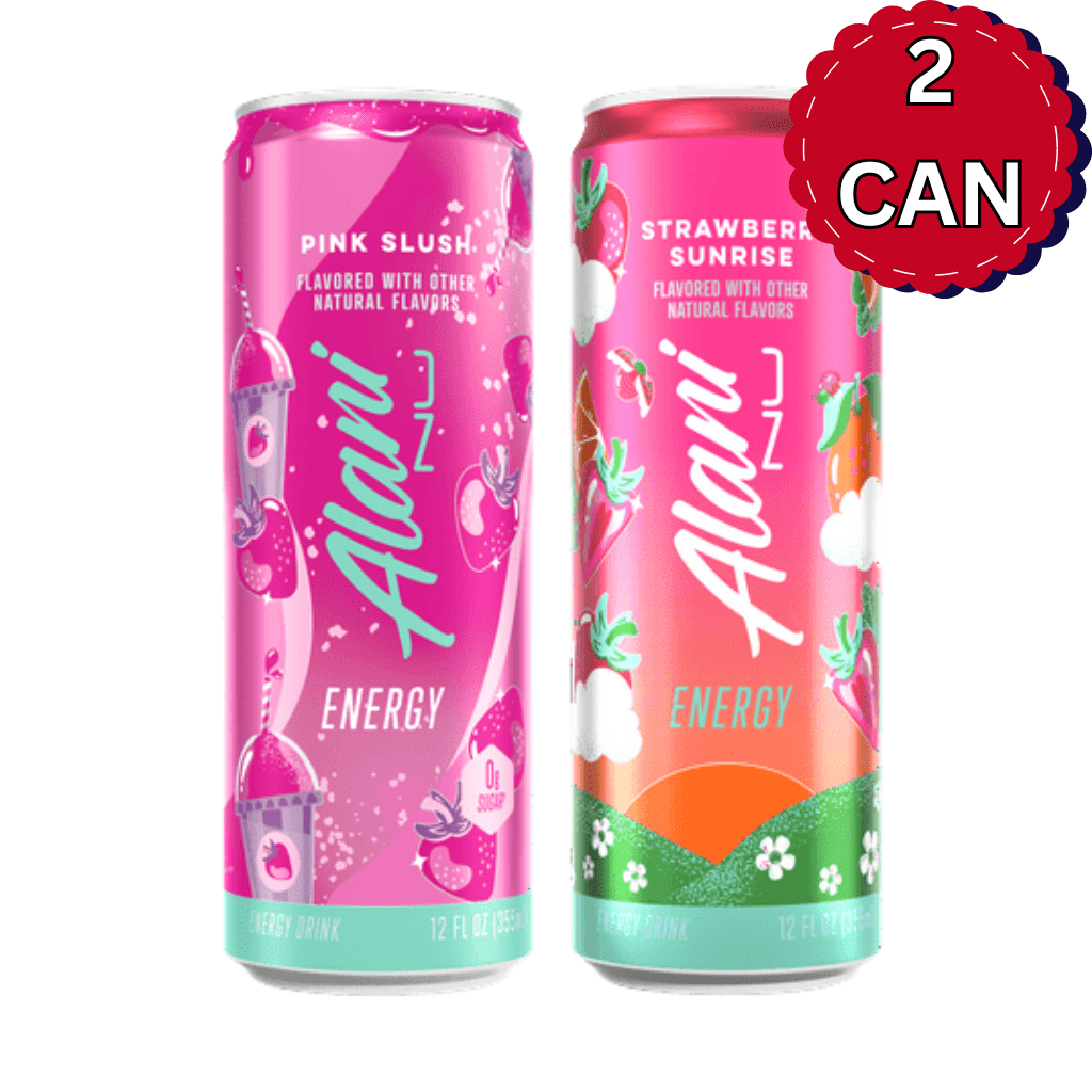 Valentine’s Special Energy Drink Variety Pack, Pink Slush & Strawberry Sunrise, 2 Cans (12 fl oz each)