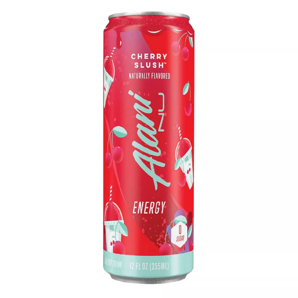 Cherry Slush Energy Drink, 12 fl oz Cans, Pack of 6