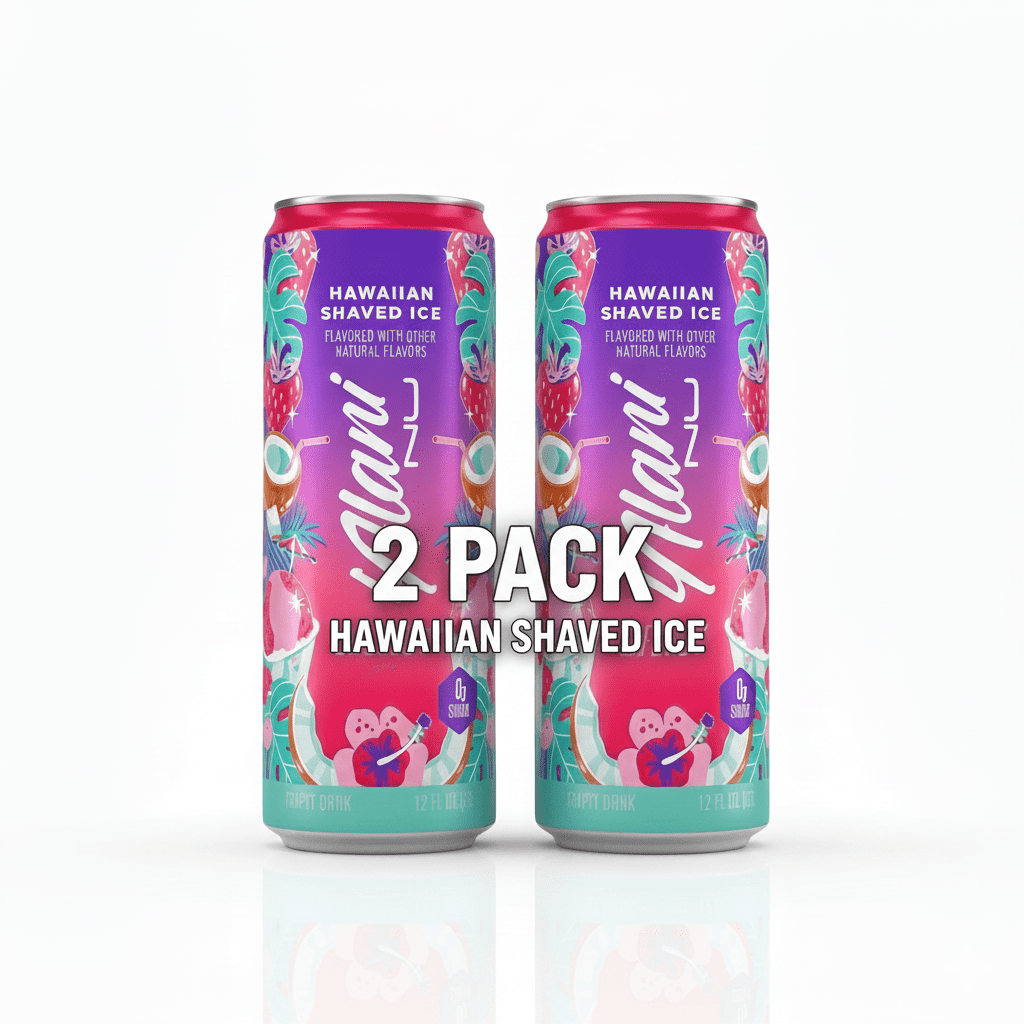 Sugar Free Energy Drink, Hawaiian Shaved Ice, 12 fl oz, 2 Pack, Cans, 200mg Caffeine