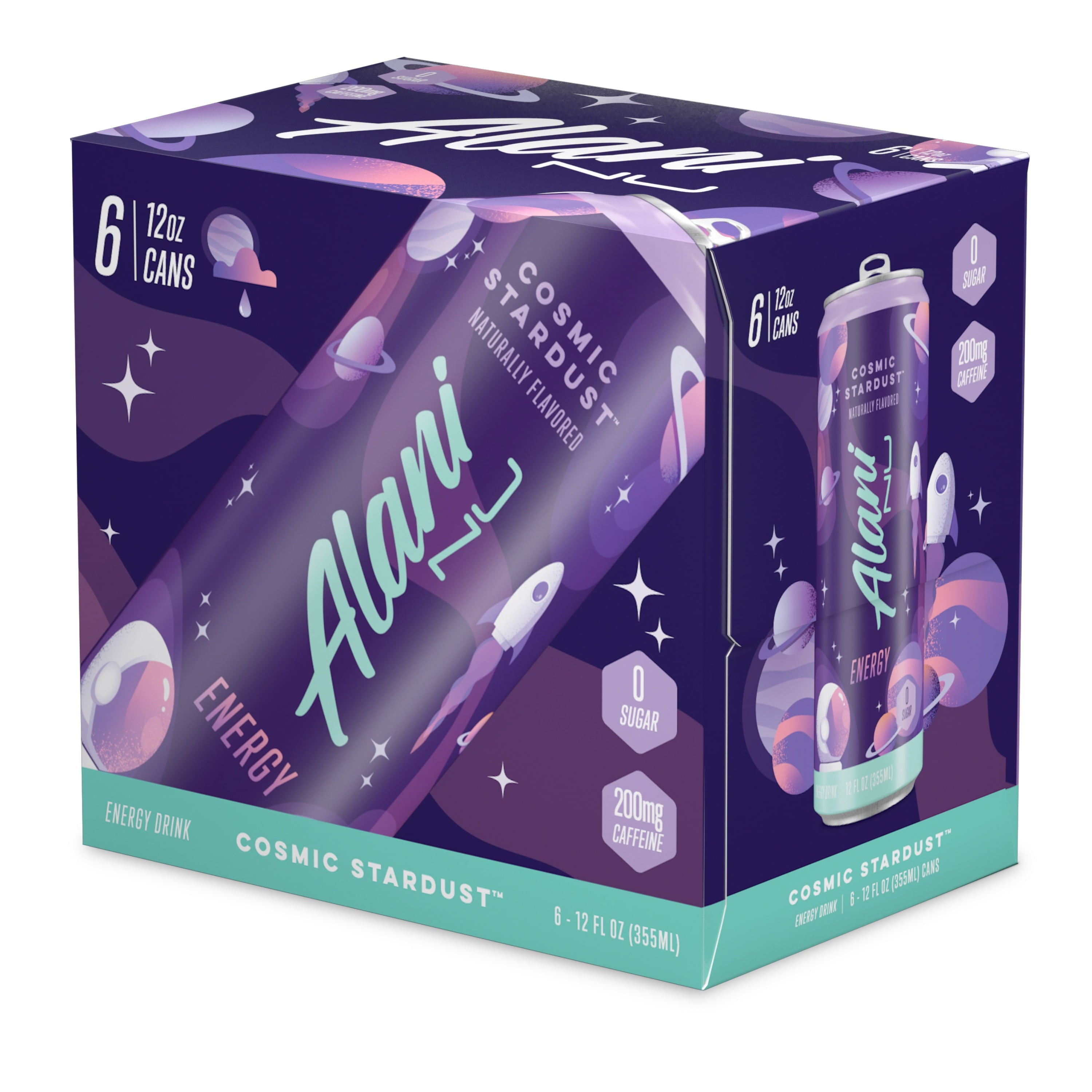 Energy Drink - Cosmic Stardust - 12oz Cans (6 Pack)