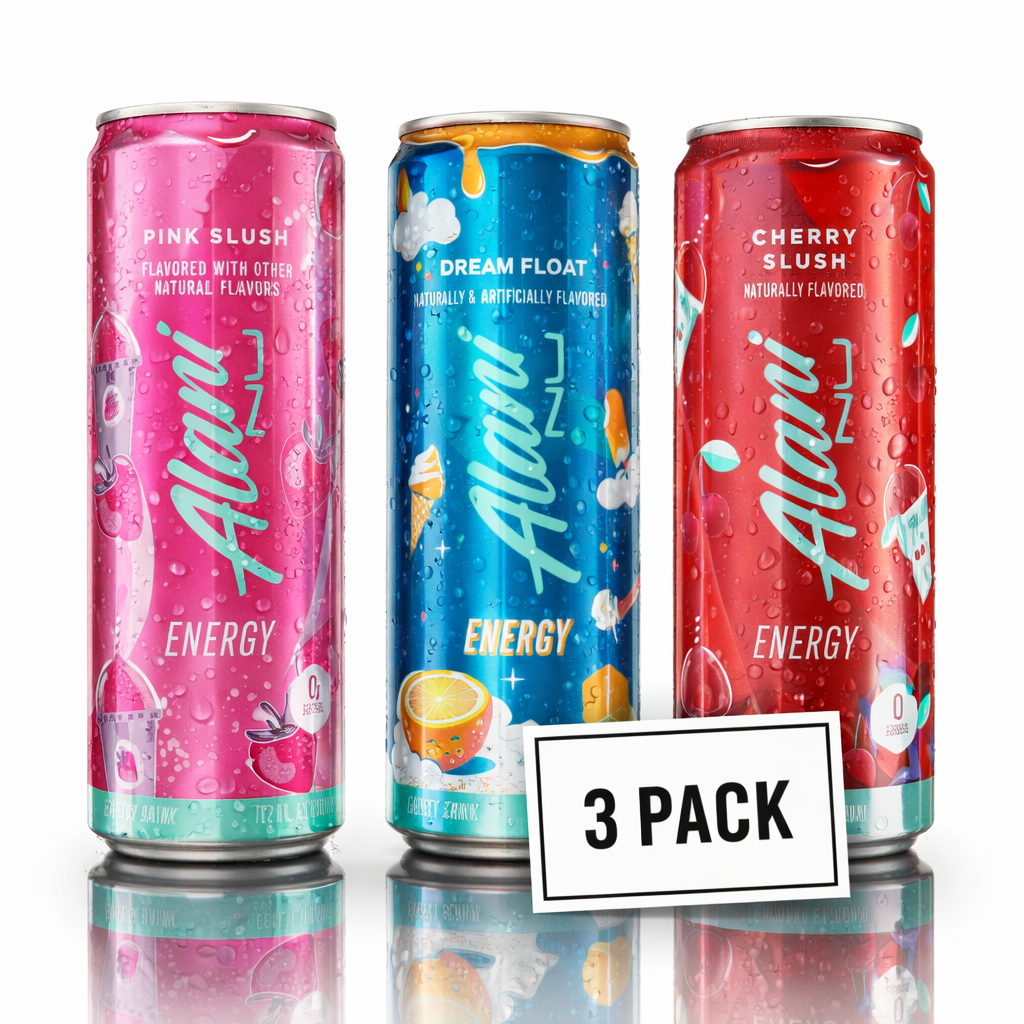 Energy Drink Variety Pack, 12 fl oz Cans (Pack of 3), Pink Slush, Dream Float & Cherry Slush, Zero Sugar, 200mg Caffeine