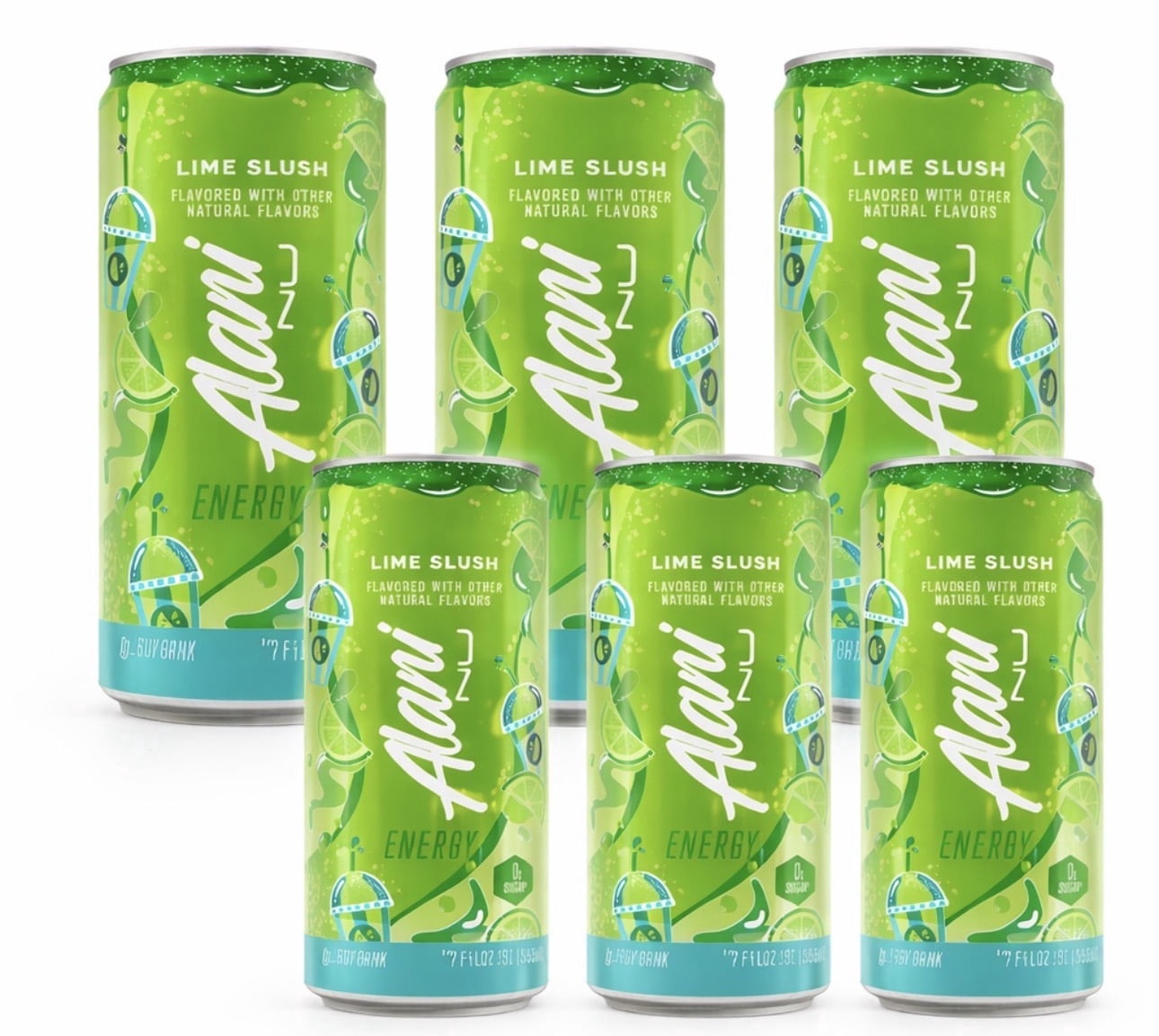 Lime Slush Energy Drink 6 Pack 12 Fl Oz