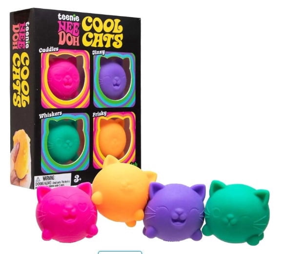 TEENIE COOL CATS 4-PACK STRESS BALL [4 KITTENS (CUDDLES, JINXY, WHISKERS, FRISKY)]