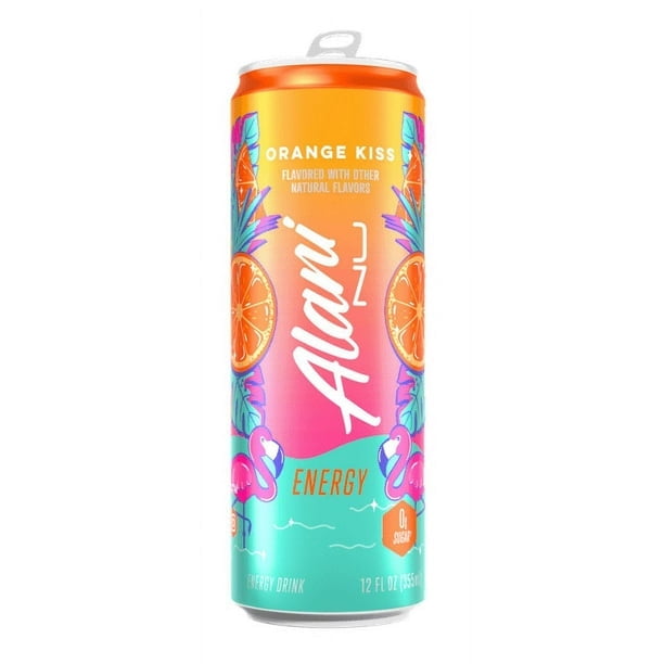 Sugar Free Energy Drink, Orange Kiss, 12 fl oz, Can, 200mg Caffeine-3Pack