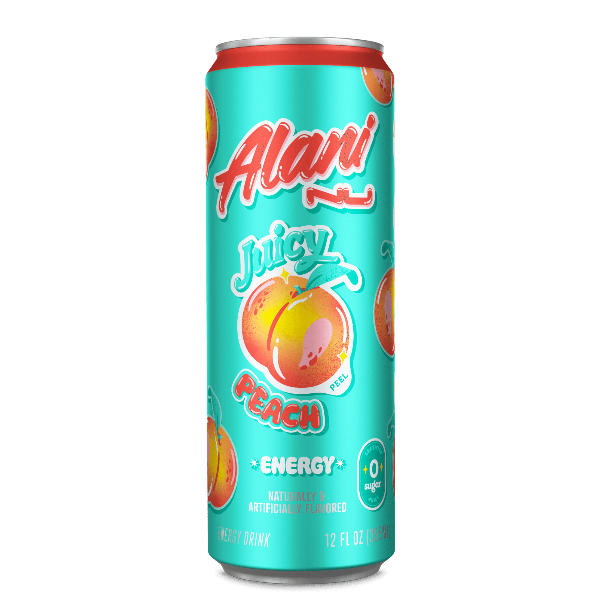 Sugar-Free Energy Drink, Juicy Peach, 12 fl oz-Pack Of 4