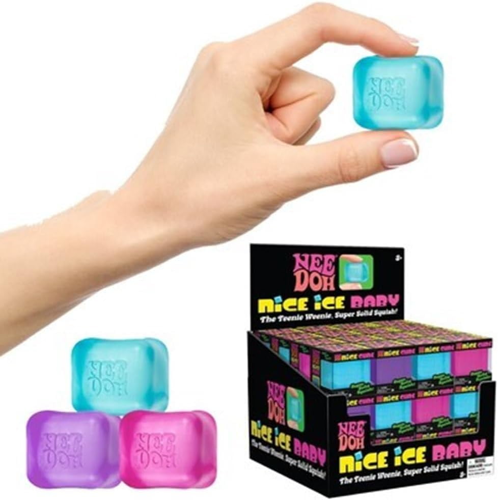Baby - Sensory Squeeze Toy - Single Mini Nice Cube in Assorted Colors - Ages 3+ (Pack of 1)