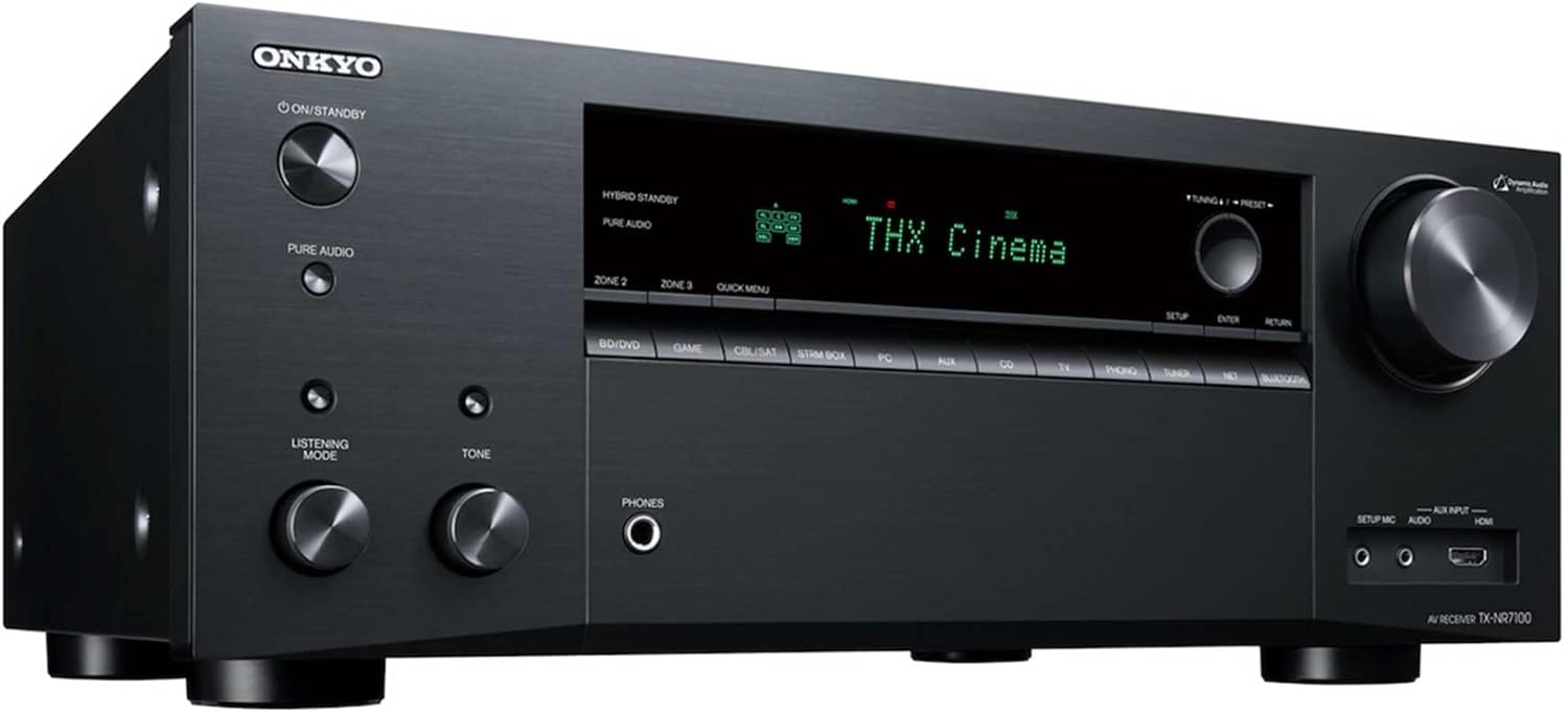 Onkyo TX-NR7100 9.2-Channel AV Receiver - 100 Watts Per Channel Dirac Live Out of Box Works with Sonos Certified THX Certified and More