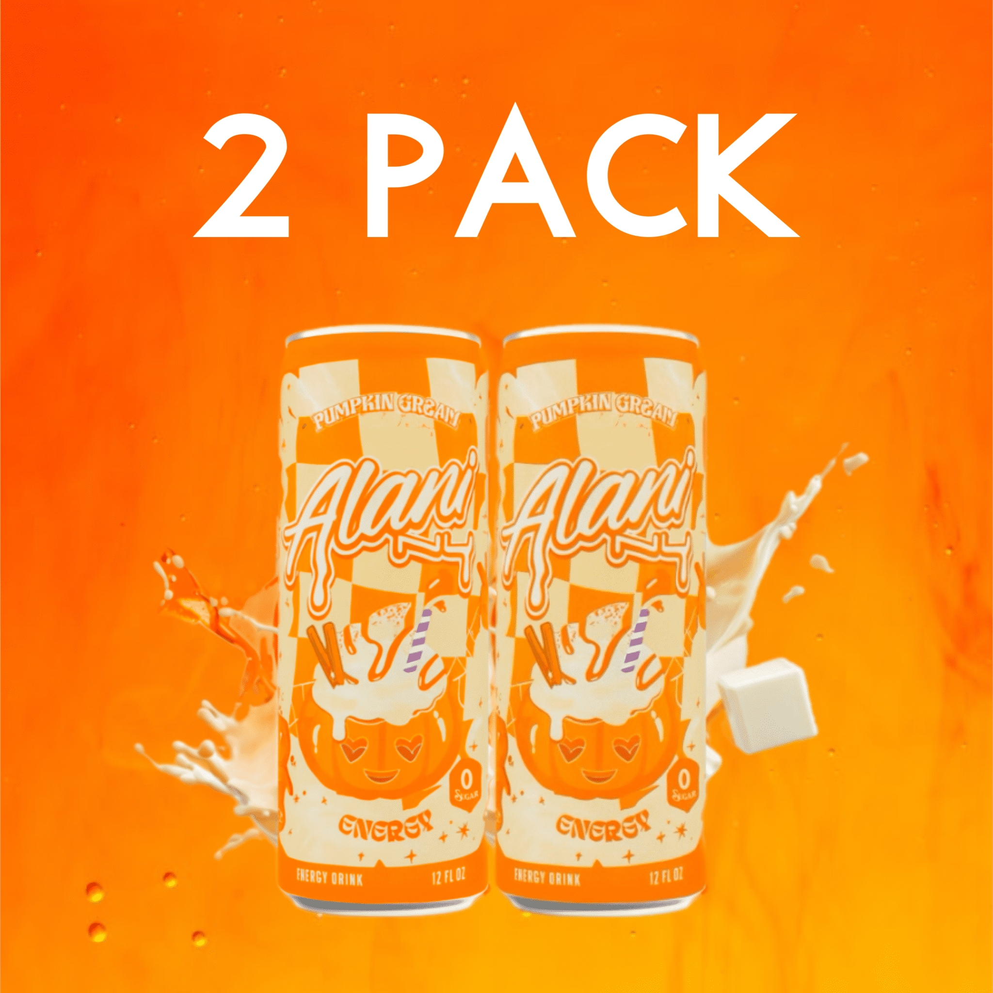 Sugar Free Energy Drink Pumpkin Cream 2 Pack 12 fl oz