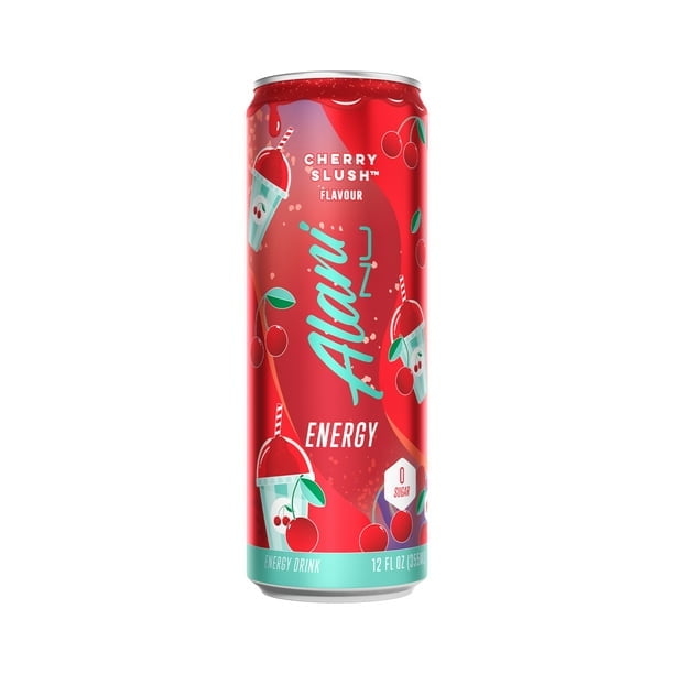 Sugar Free Energy Drink, Cherry Slush, 12 fl oz, Can, 200mg Caffeine-2Pack