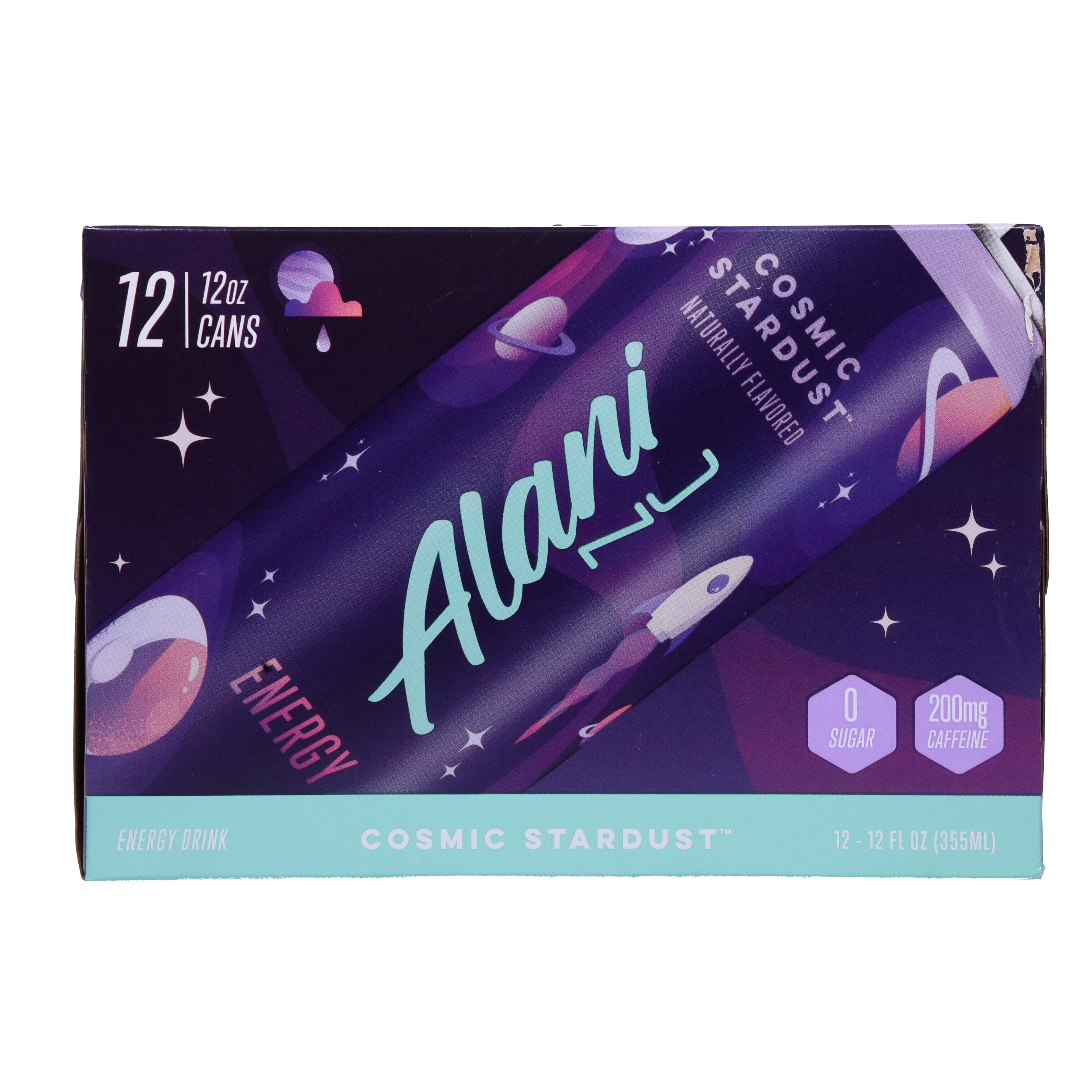 2 Pack - Nu Zero Sugar Cosmic Stardust Energy Drink 12 oz Cans - 12 pk Packaging may vary