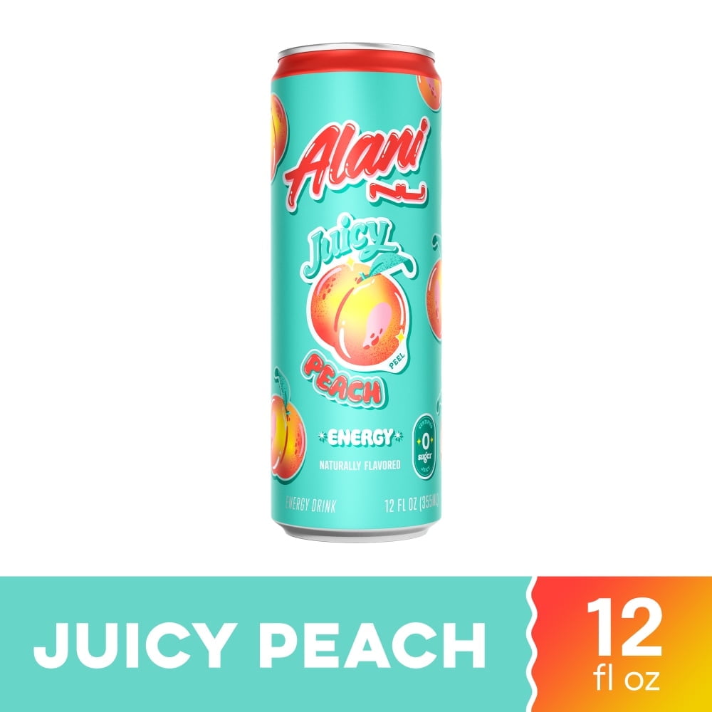 Juicy Peach Energy Drink Can, 12 fl oz (Package May Vary)