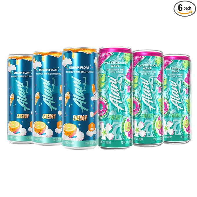 New Energy Drinks Dream Float, Watermelon Wave Flavors Sugar Free, Low - Calorie 12 Fl Oz (6 pack)