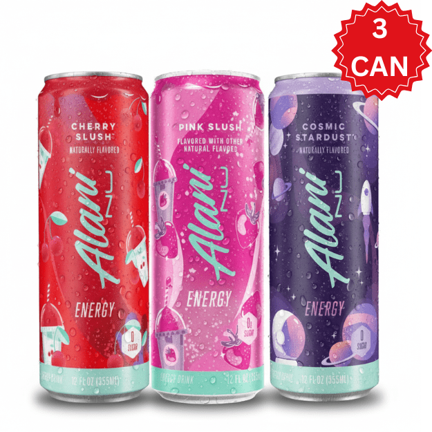 Energy Drink Variety Pack, 12 fl oz Cans (Pack of 3), Pink Slush, Cherry Slush & Cosmic Stardust, Zero Sugar, 200mg Caffeine