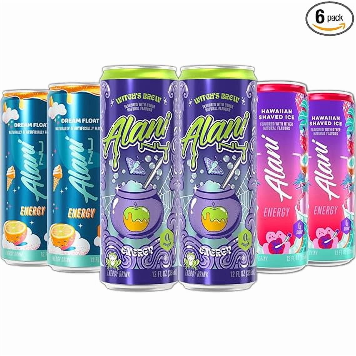 New Energy Drinks Witches Brew, Dream Float, Hawaian Shaved Ice Variety Pack, Sugar-Free, Low-Calorie, 200mg Caffeine, Energy Boost Drink 12 fl oz (Pack of 6)