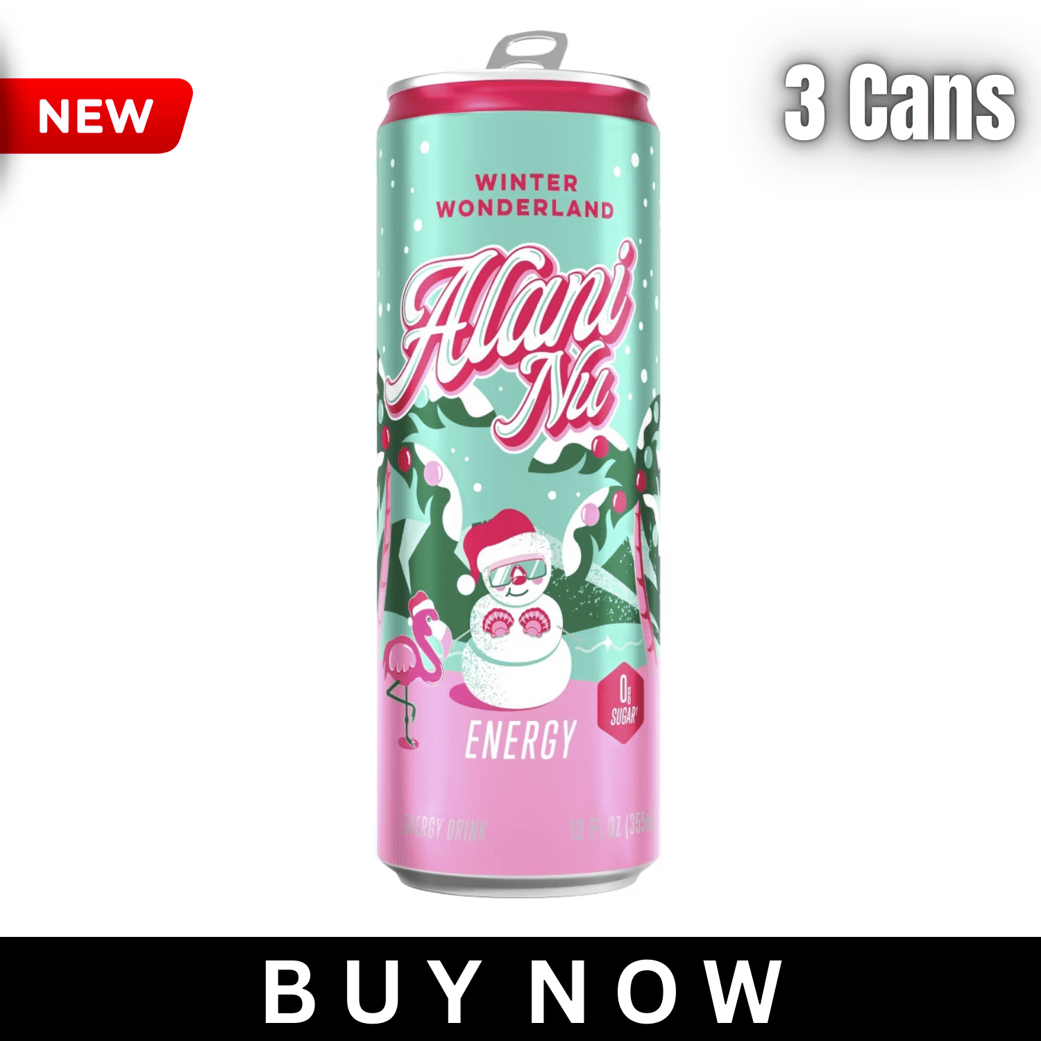 Winter Wonderland Energy Drink – 12 fl oz Can, 3-Pack