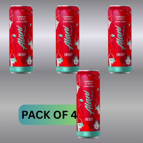 Sugar-Free Energy Drink – Cherry Slush Flavor, 12 fl oz Cans, 4 Pack – 200mg Caffeine, Zero Sugar, Low Calorie