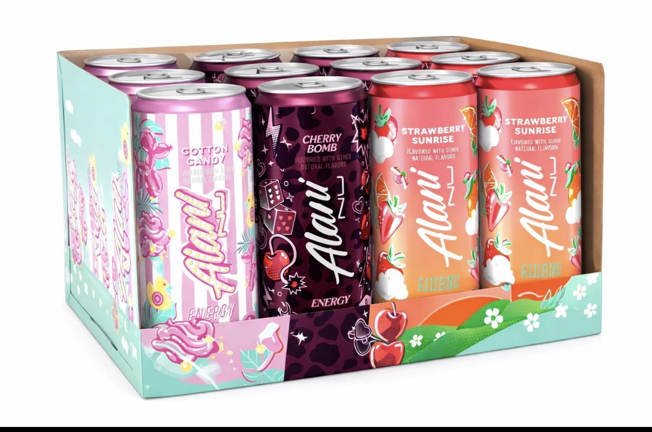 Energy Drink Variety Pack Cotton Candy Cherry Bomb Strawberry Sunrise Flavors 12 Count