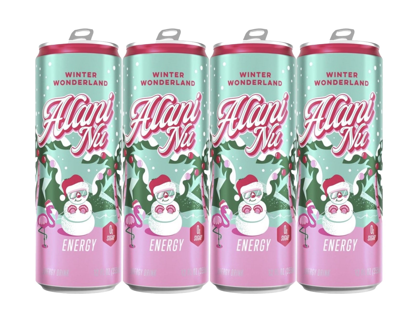 Sugar Free Energy Drink, Winter Wonderland, 12 fl oz, Can, 200mg Caffeine, 4 Pack