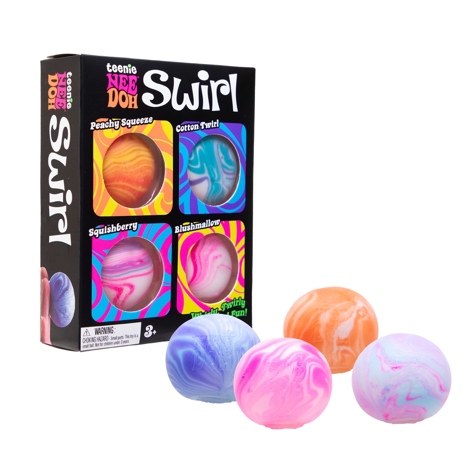 Teenie Swirl, Satisfying Sensory Toy, (4 Pack Colors May Vary), Children Ages 3+