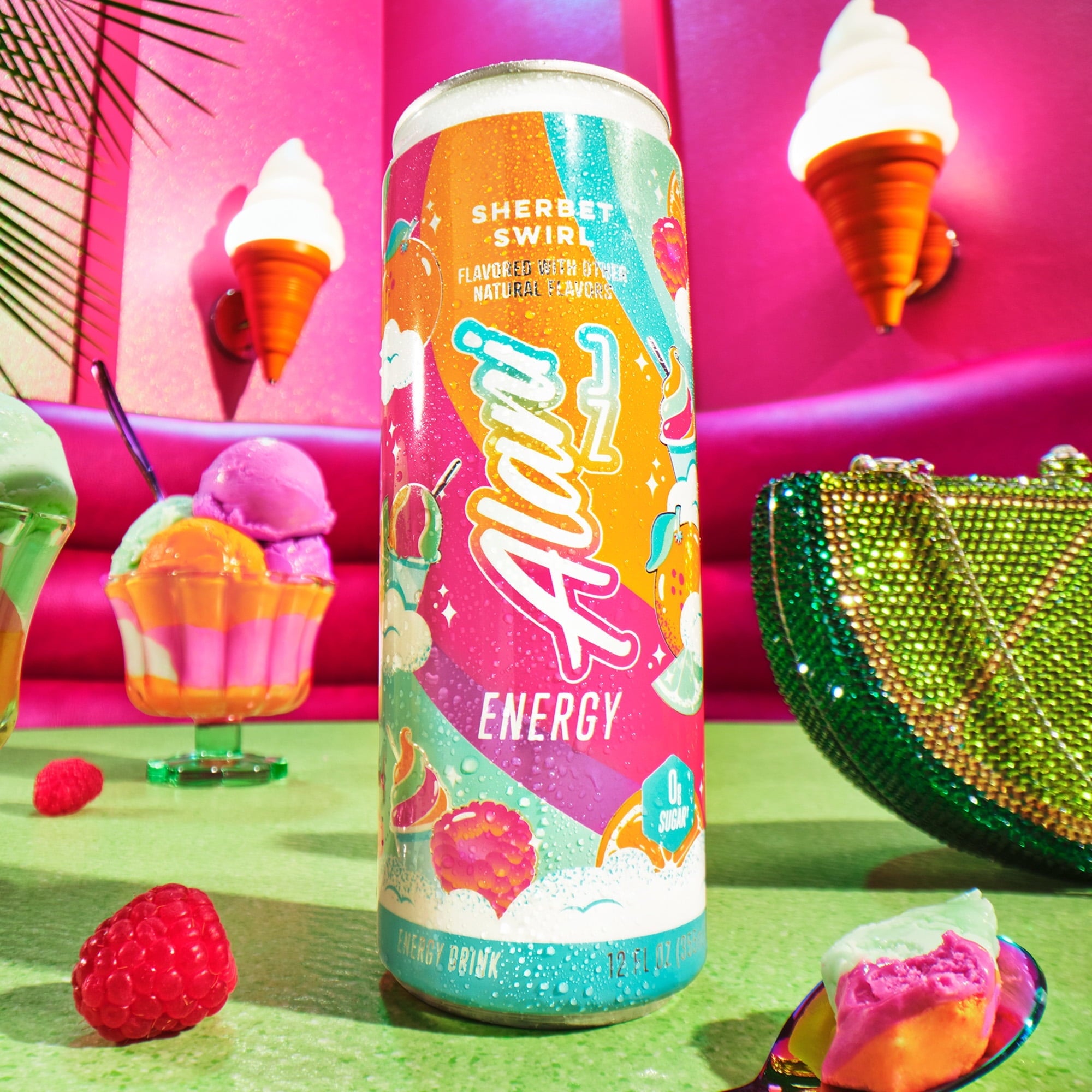 Energy Drink Sherbet Swirl 12oz Pack 4 cans