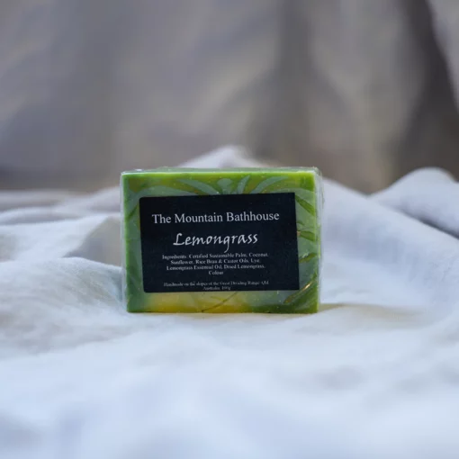 Organic Lemongrass & Tea Tree Handmade Soap Bar – 100g - Image 2