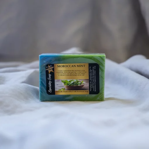 Moroccan Mint Handmade Soap Bar – 100g Organic & Refreshing - Image 2