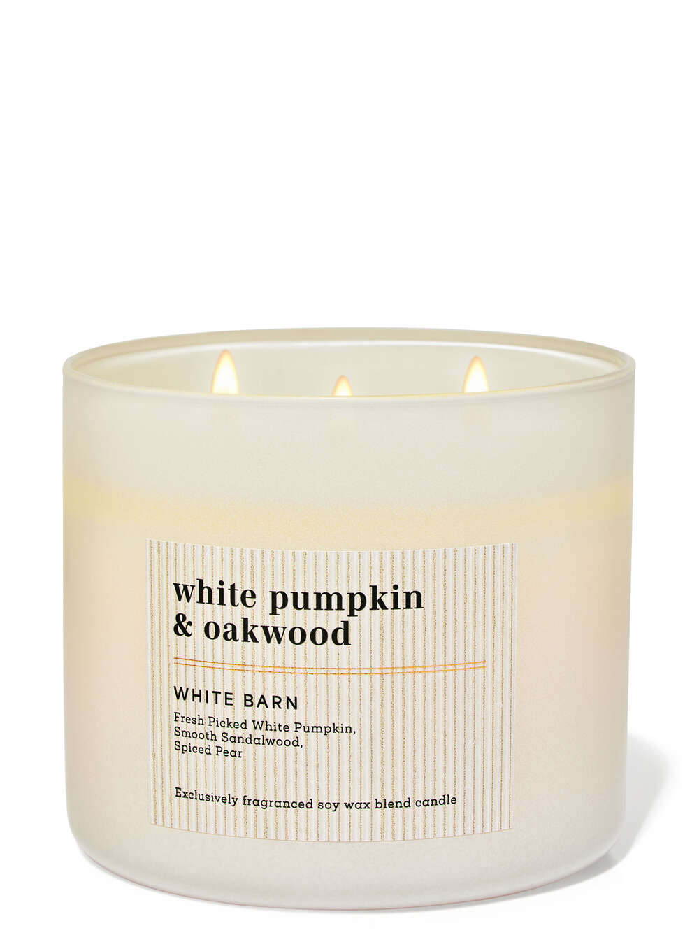 White Pumpkin & Oakwood 3-Wick Candle