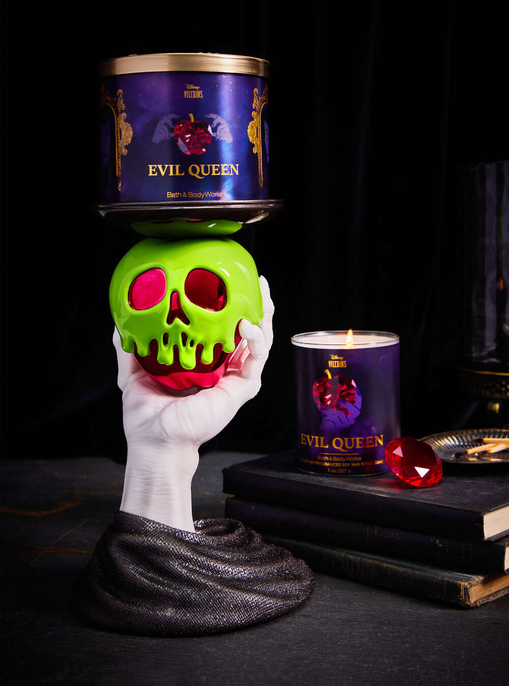 Evil Queen Poison Apple 3-Wick Candle Holder