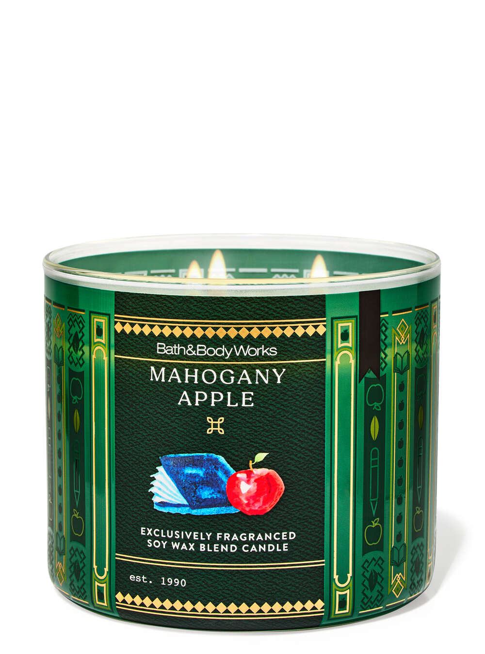 Mahogany Apple 3-Wick Candle