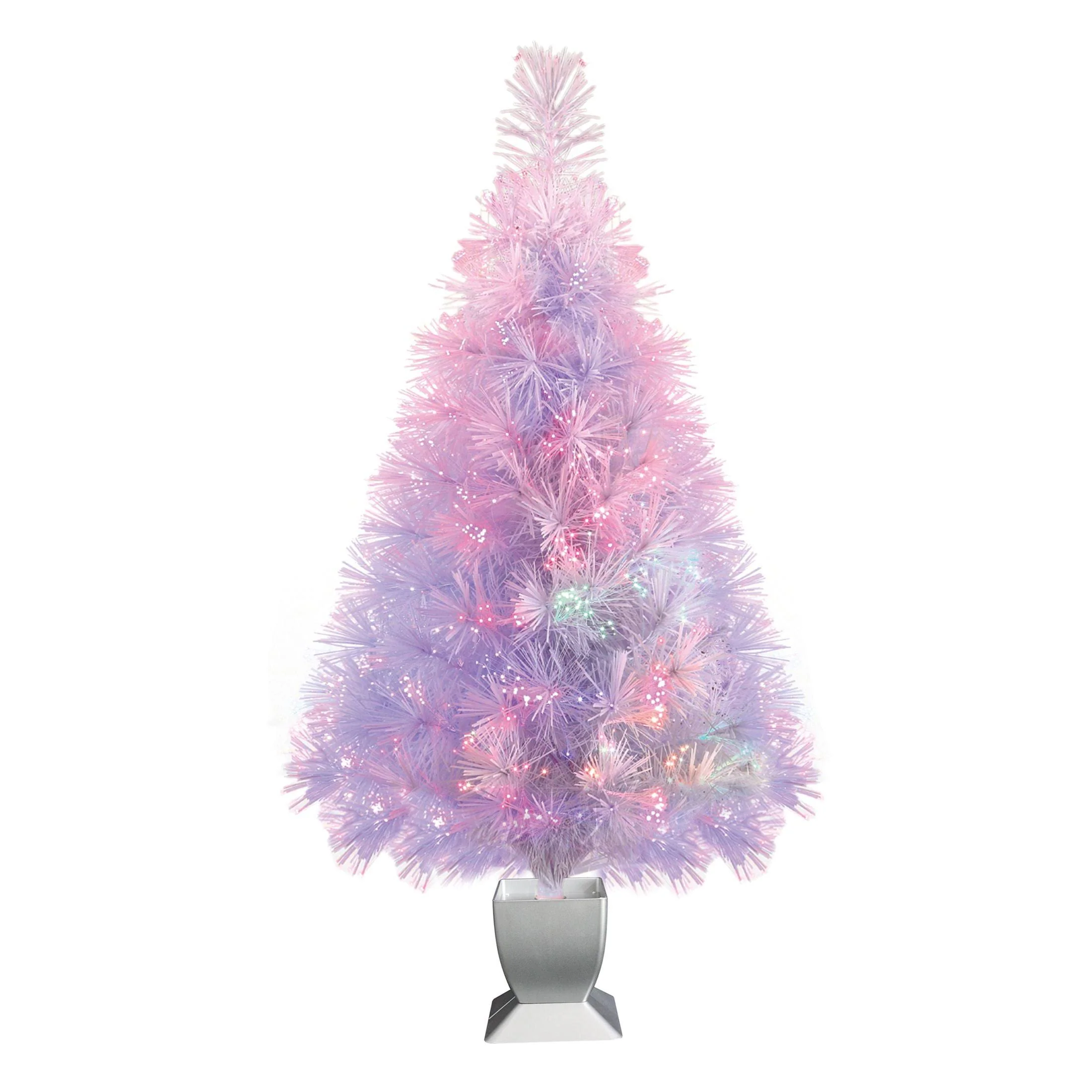 Holiday Time Prelit LED Fiber Optic Spruce Artificial Christmas Tree - White - 32 in