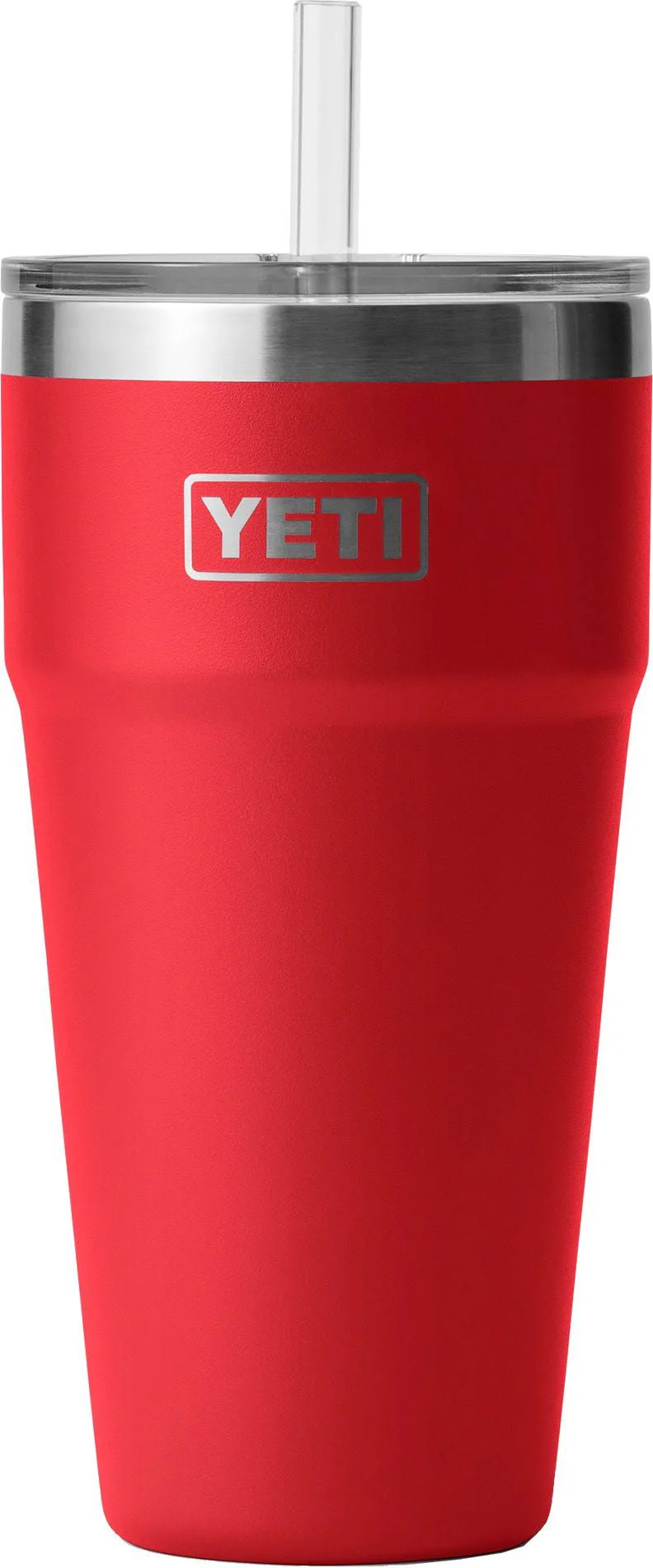 Yeti Rambler 26 oz Stackable Straw Cup, Rescue Red
