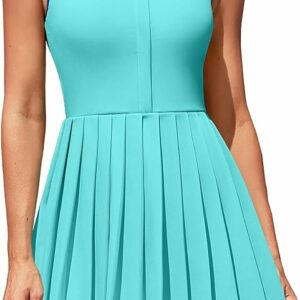 Aqua Pleated Polo Golf Dress TH34