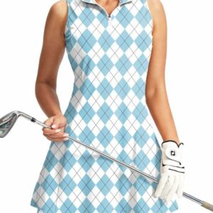 Blue Plaid A-Line Mini Dress TH16