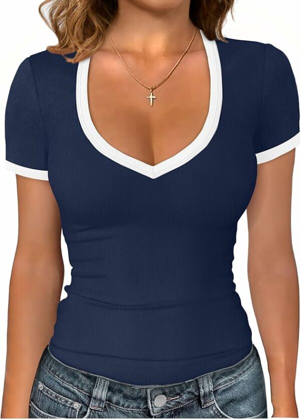 Color Block Short Sleeve Shirt TH41