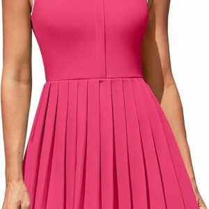 Rose Red Pleated Workout Dress TH35